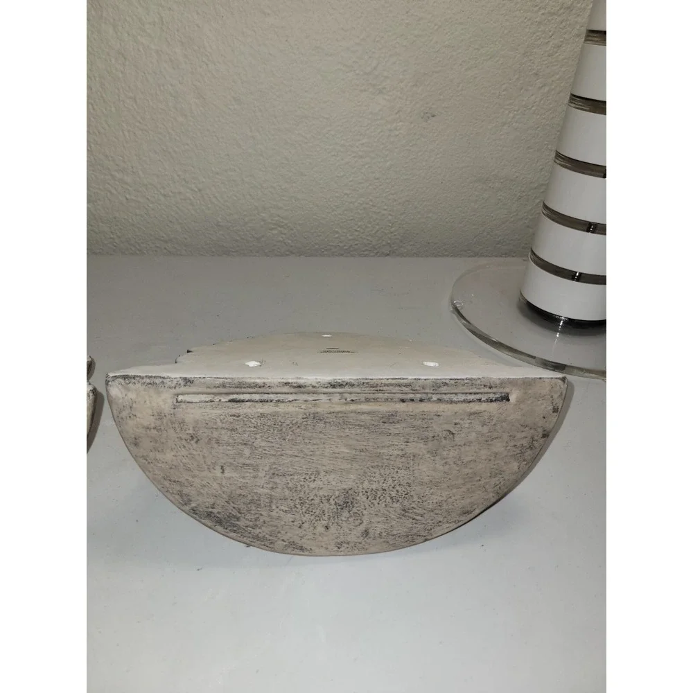 Vintage Wall Shelf Plaster Ceramic Set Of Two Decorative Home Decor